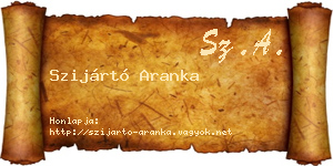 Szijártó Aranka névjegykártya